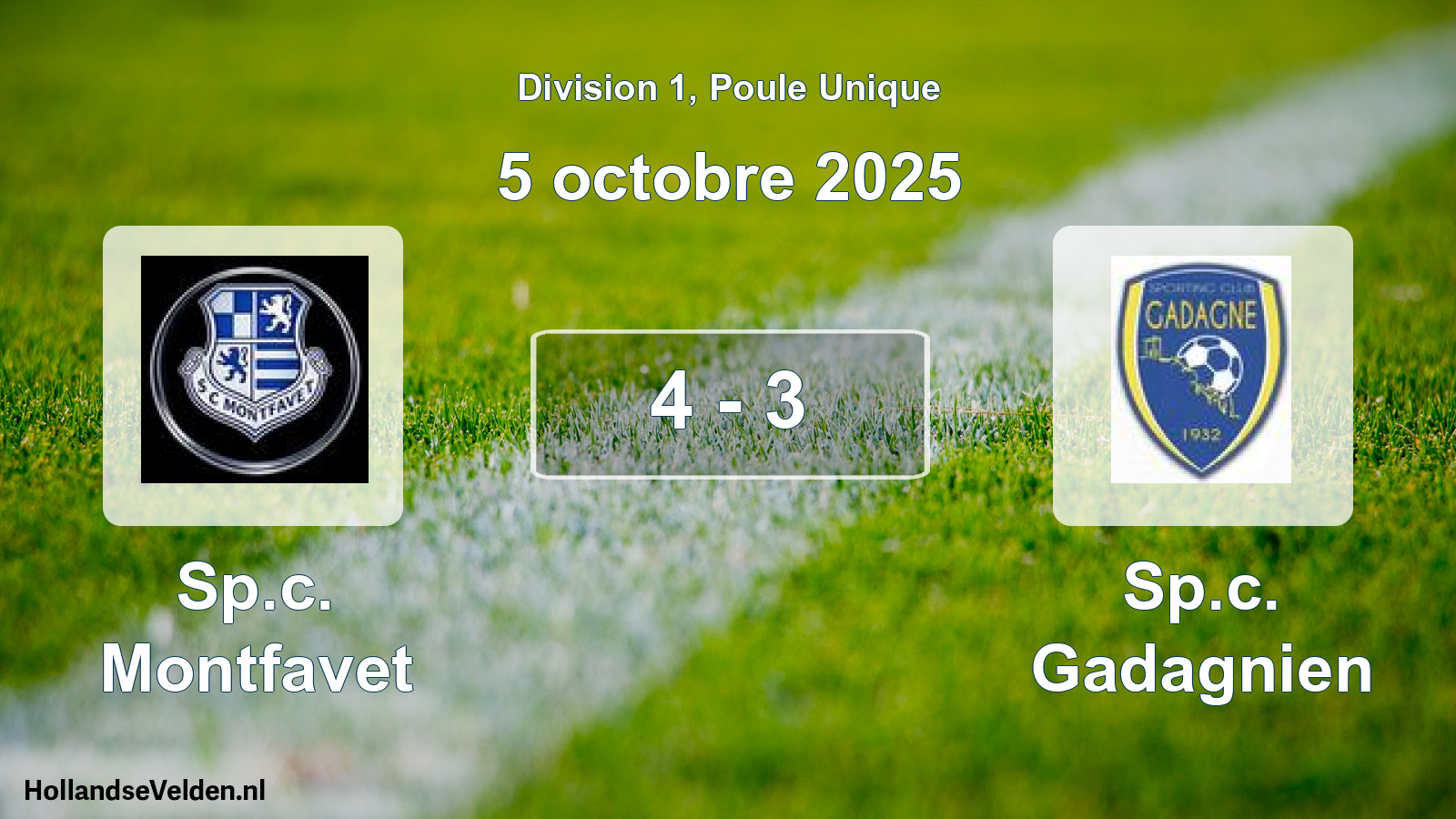 Match joué: Sp.c. Montfavet - Sp.c. Gadagnien 4 - 3 (5 octobre 2025)