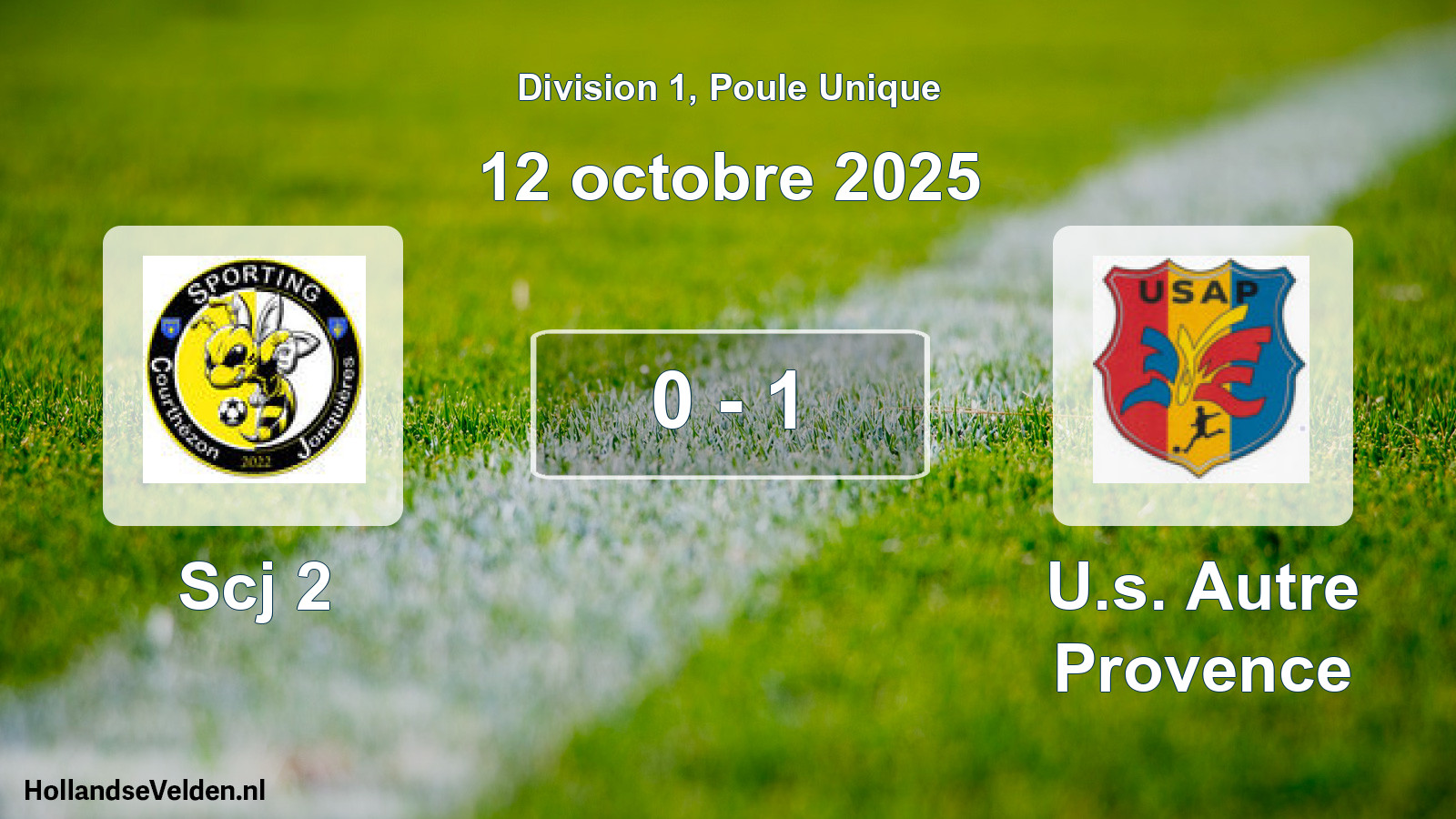 Total number of matches played: Scj 2 - U.s. Autre Provence 0 - 1 (12 October 2025)