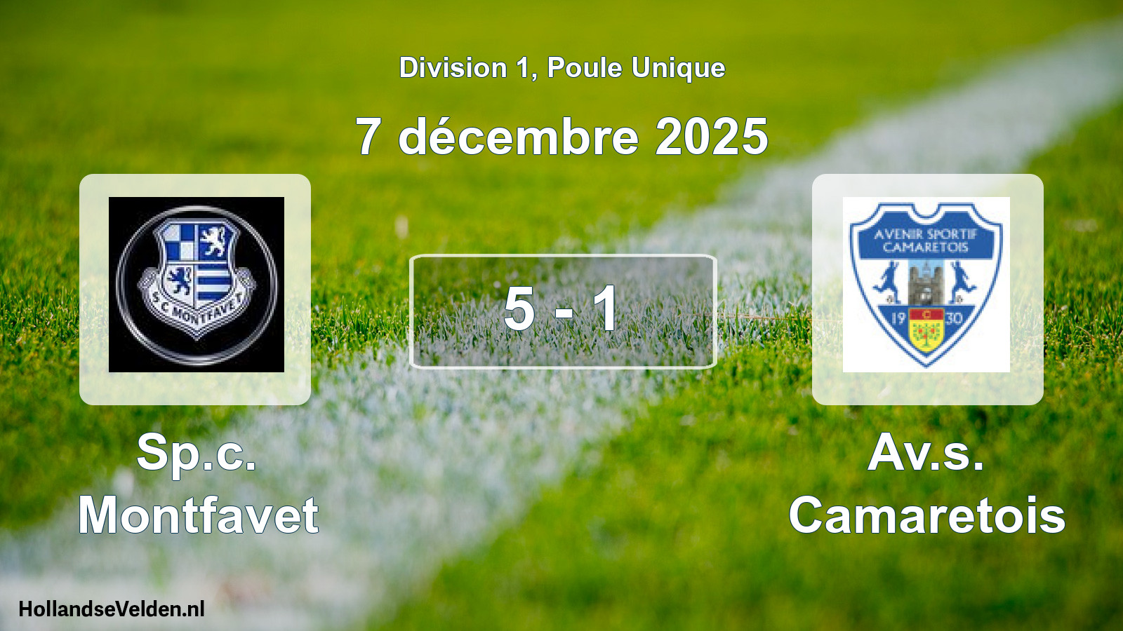 Total number of matches played: Sp.c. Montfavet - Av.s. Camaretois 5 - 1 (7 December 2025)
