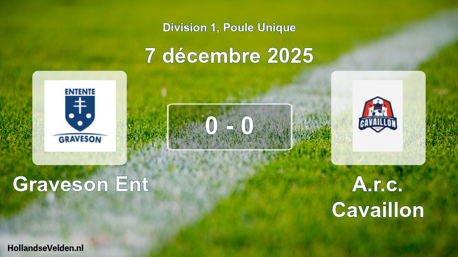 Total number of matches played: Graveson Ent - A.r.c. Cavaillon 0 - 0 (7 December 2025)