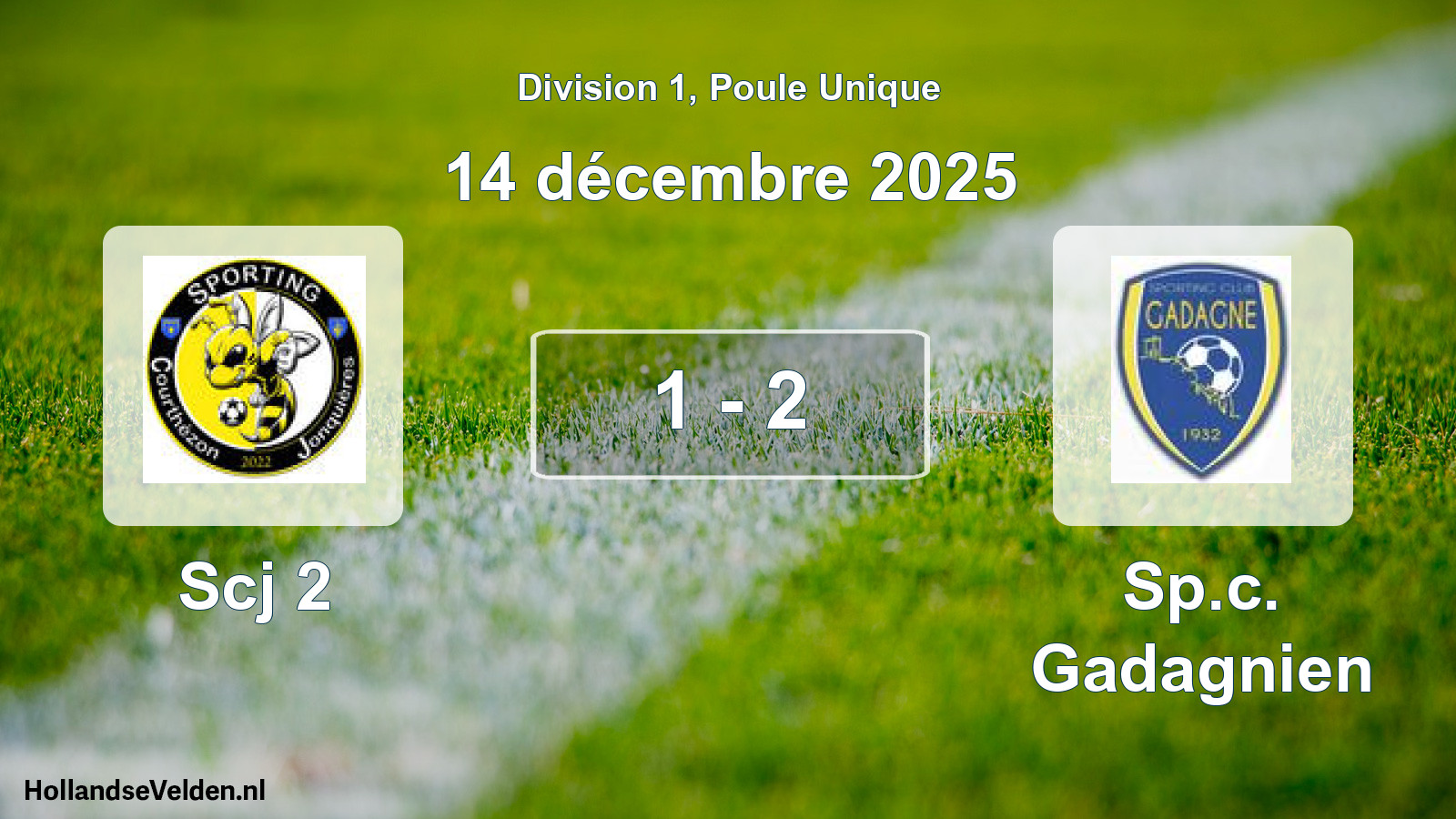 Total number of matches played: Scj 2 - Sp.c. Gadagnien 1 - 2 (14 December 2025)