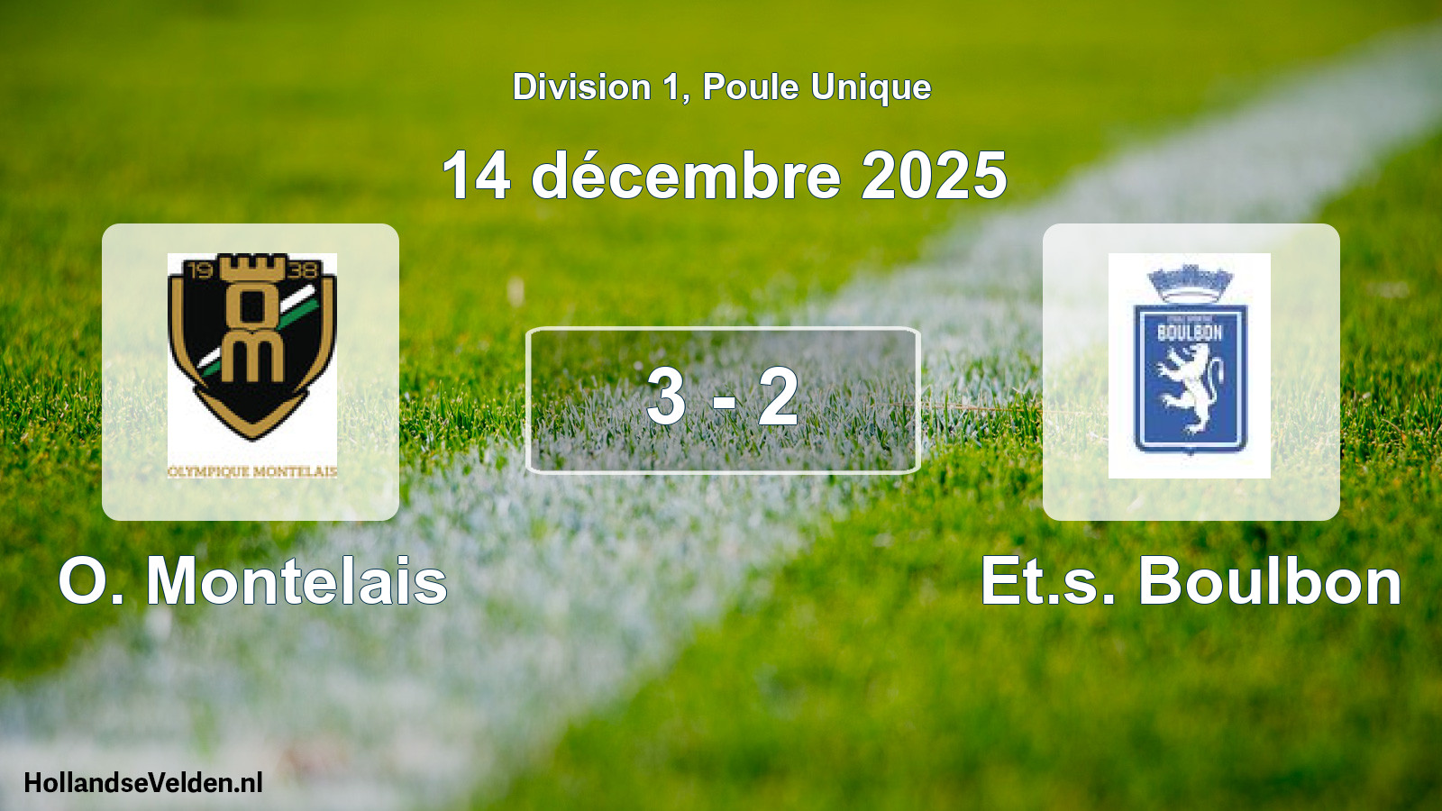 Match joué: O. Montelais - Et.s. Boulbon 3 - 2 (14 décembre 2025)