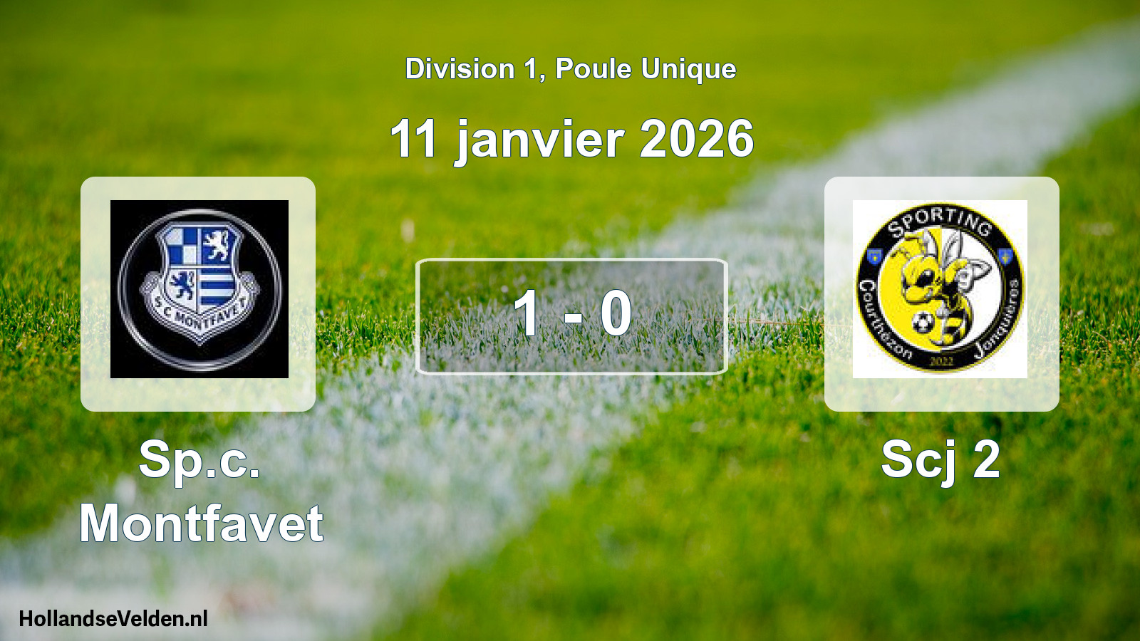 Total number of matches played: Sp.c. Montfavet - Scj 2 1 - 0 (11 January 2026)