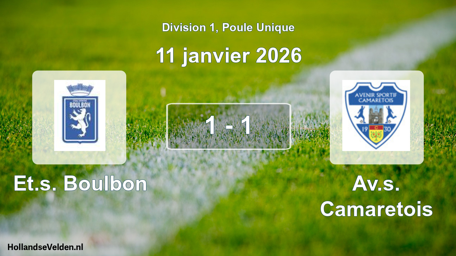Match joué: Et.s. Boulbon - Av.s. Camaretois 1 - 1 (11 janvier 2026)