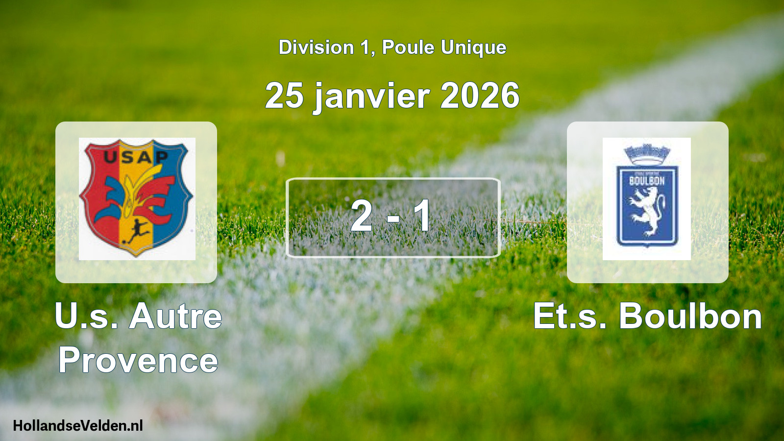 Gespeelde wedstrijd: U.s. Autre Provence - Et.s. Boulbon 2 - 1 (25 januari 2026)