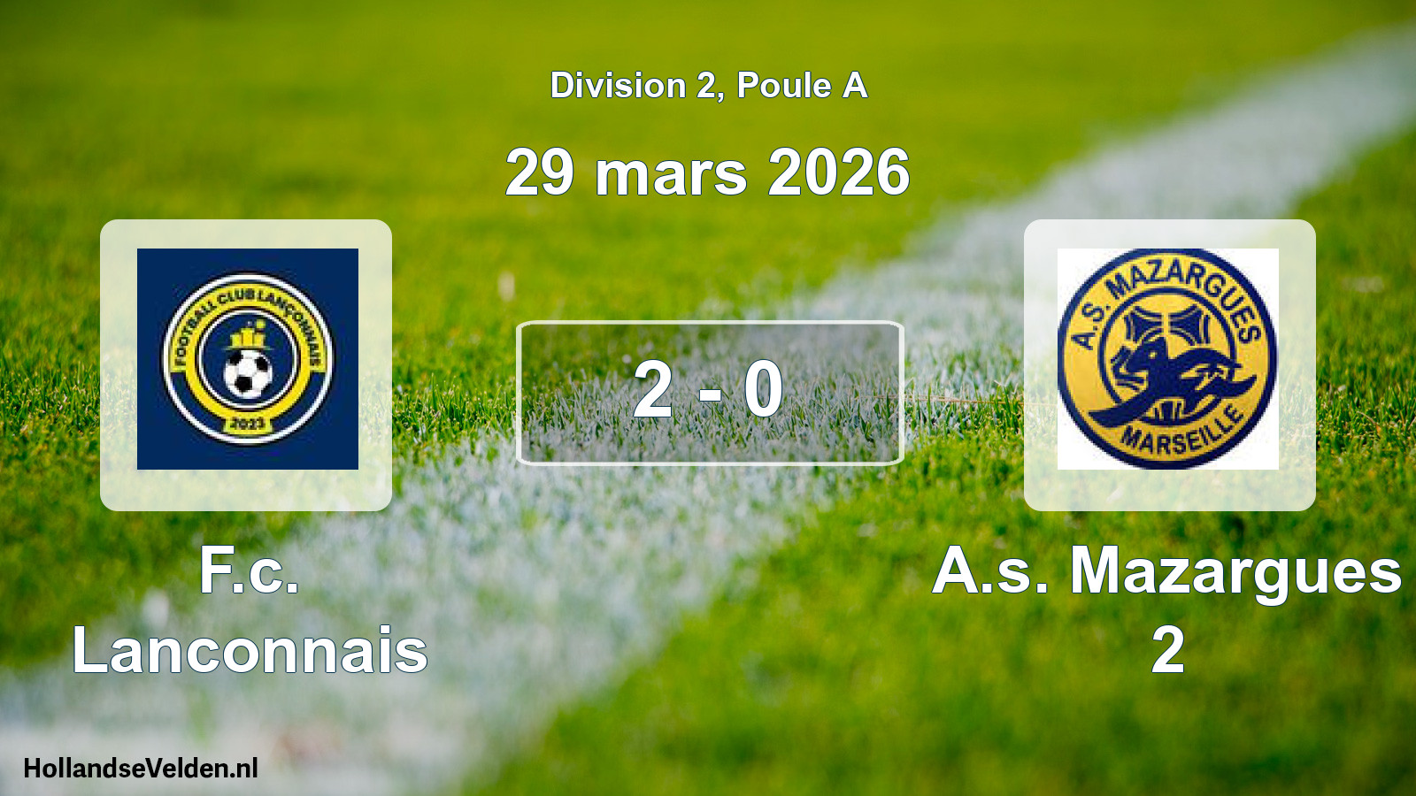 Total number of matches played: F.c. Lanconnais - A.s. Mazargues 2 2 - 0 (29 March 2026)