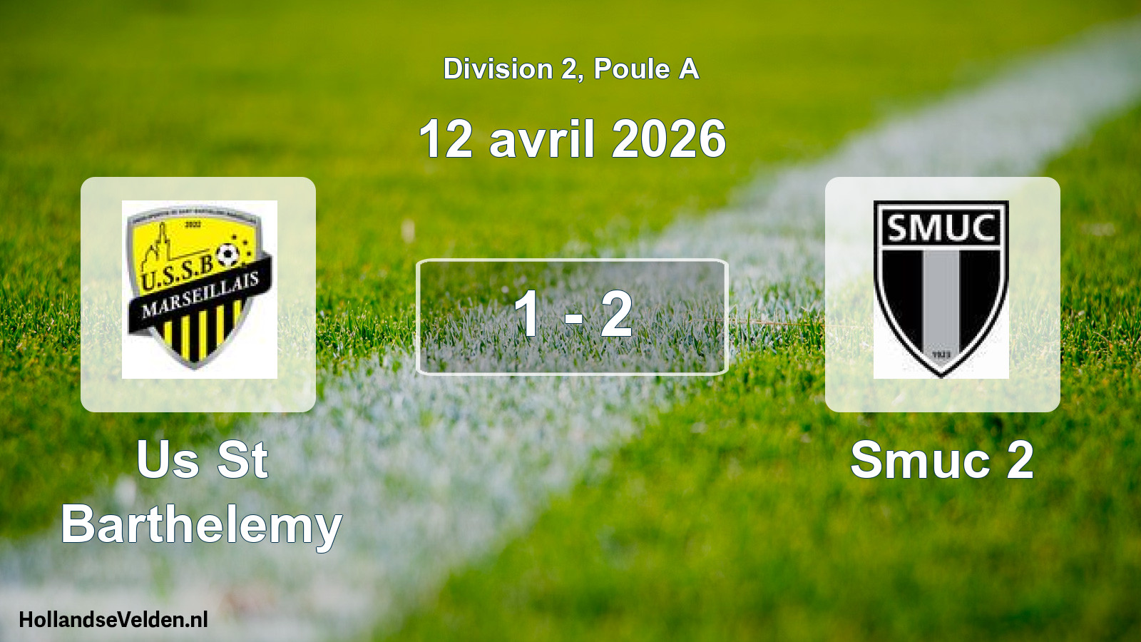 Total number of matches played: Us St Barthelemy - Smuc 2 1 - 2 (12 April 2026)