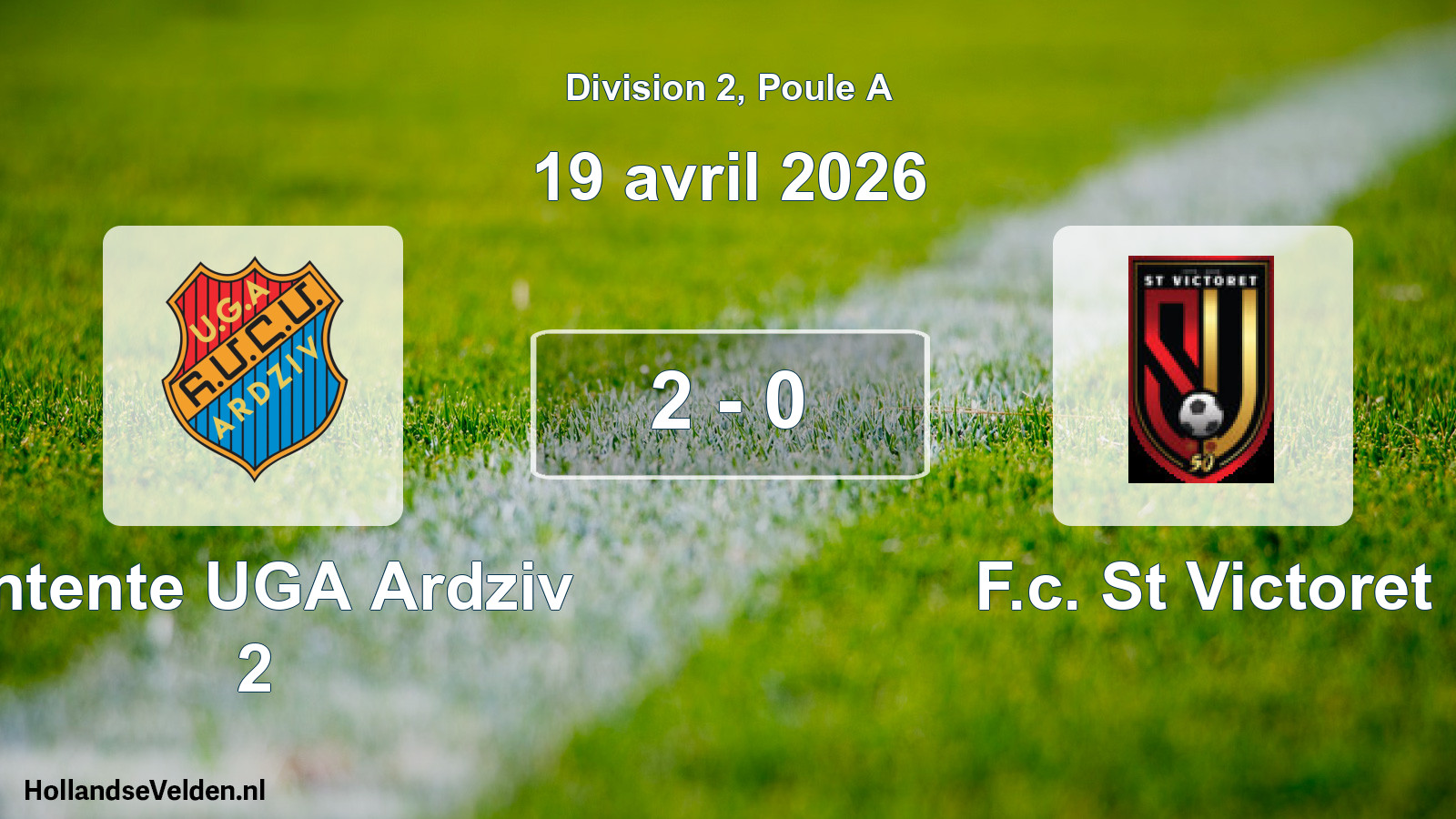 Match joué: Entente UGA Ardziv 2 - F.c. St Victoret 2 - 0 (19 avril 2026)