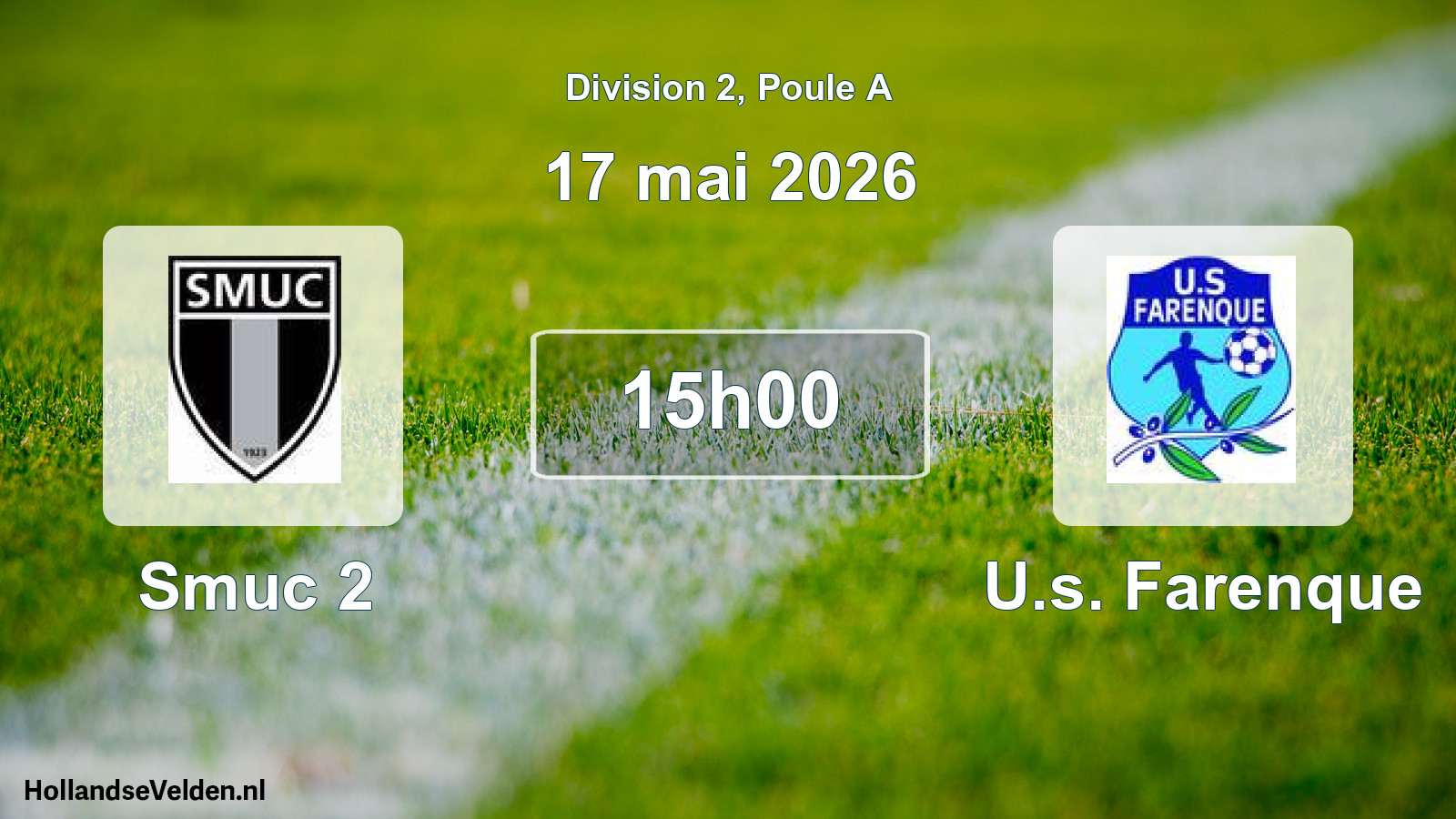 Match programmé: Smuc 2 - U.s. Farenque (17 mai 2026)