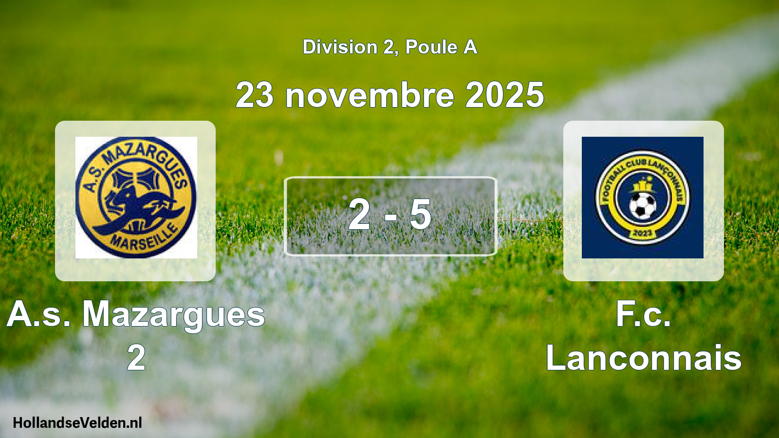 Total number of matches played: A.s. Mazargues 2 - F.c. Lanconnais 2 - 5 (23 November 2025)