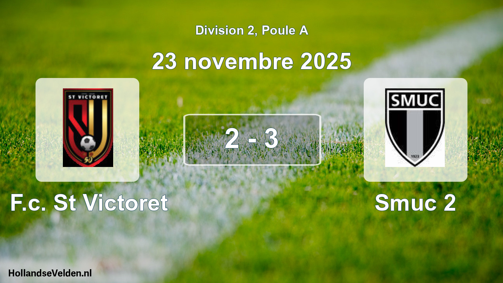 Match joué: F.c. St Victoret - Smuc 2 2 - 3 (23 novembre 2025)