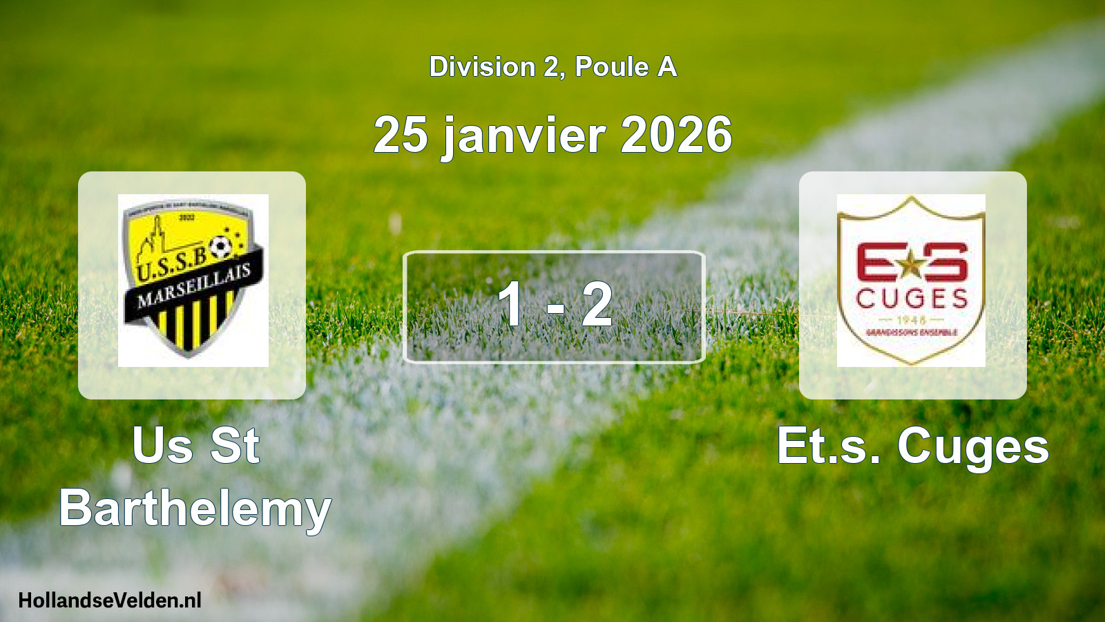 Match joué: Us St Barthelemy - Et.s. Cuges 1 - 2 (25 janvier 2026)