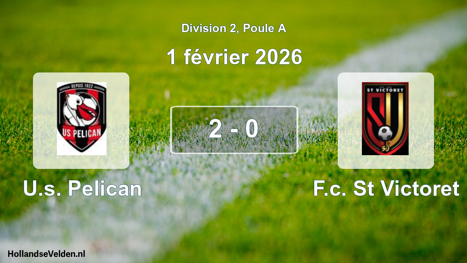 Match joué: U.s. Pelican - F.c. St Victoret 2 - 0 (1 février 2026)