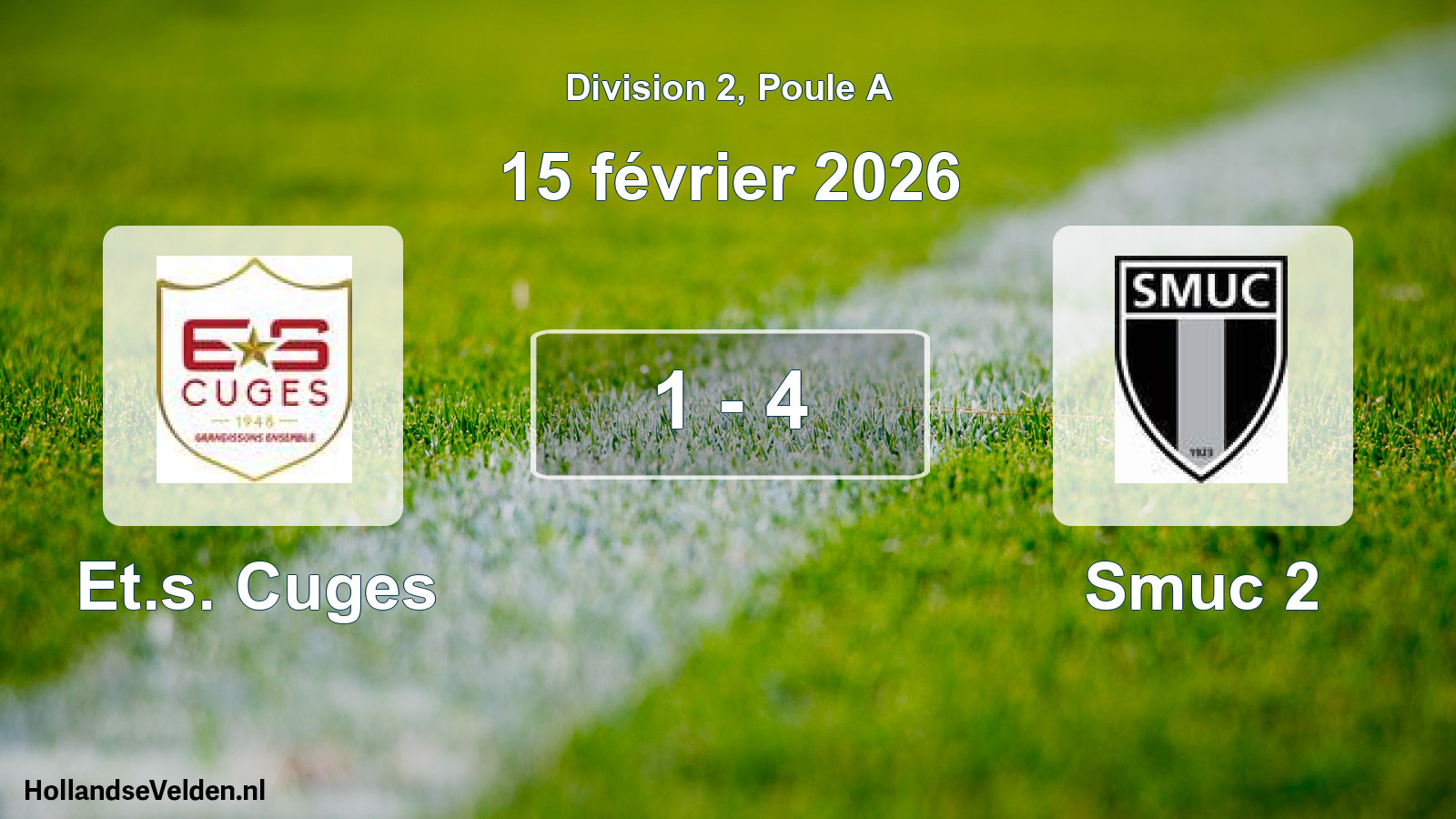 Total number of matches played: Et.s. Cuges - Smuc 2 1 - 4 (15 February 2026)