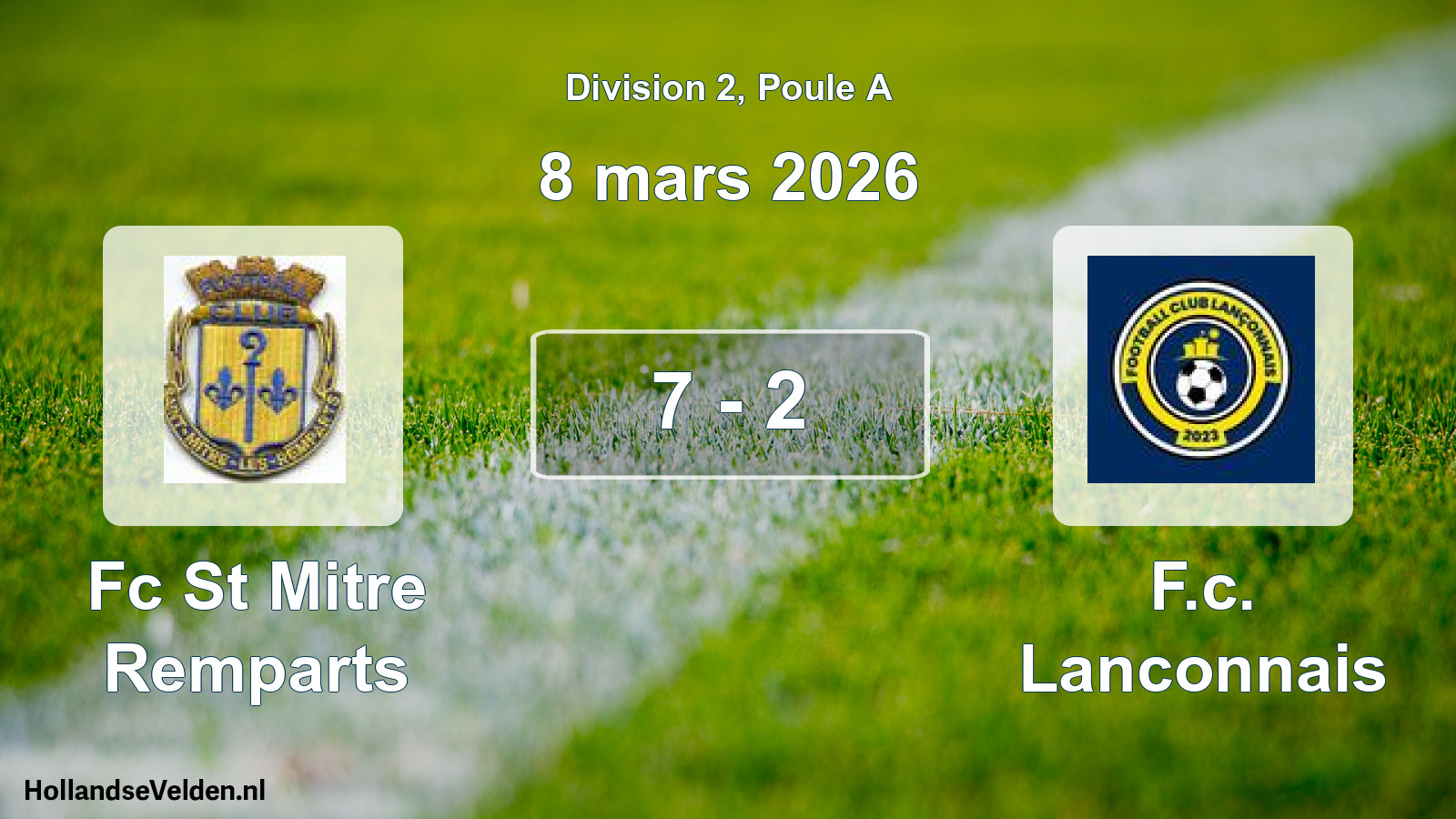 Match joué: Fc St Mitre Remparts - F.c. Lanconnais 7 - 2 (8 mars 2026)