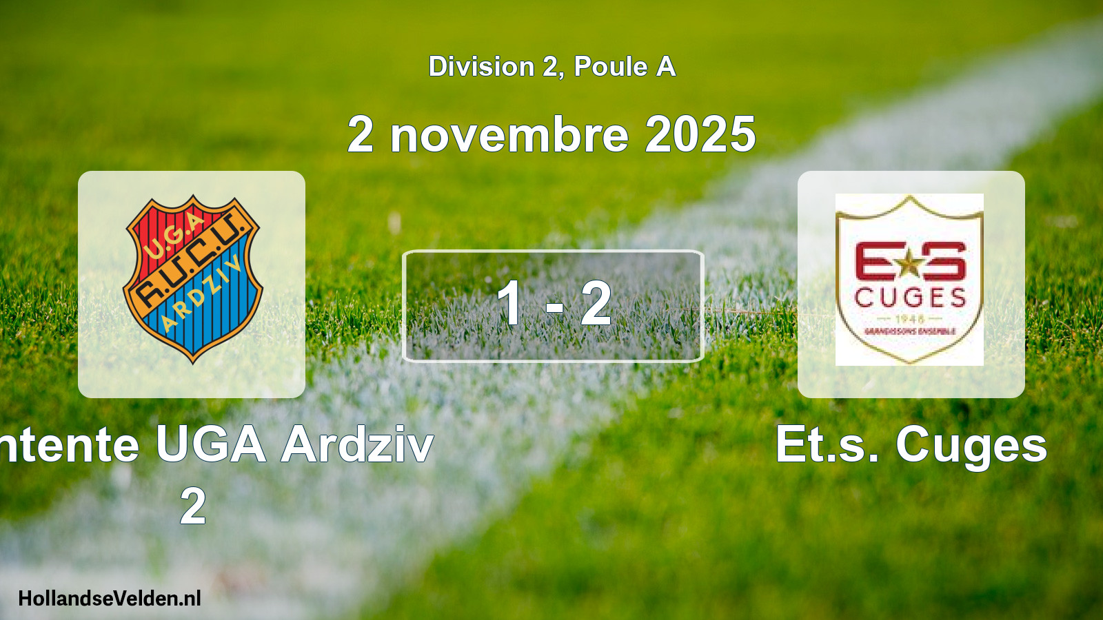 Total number of matches played: Entente UGA Ardziv 2 - Et.s. Cuges 1 - 2 (2 November 2025)