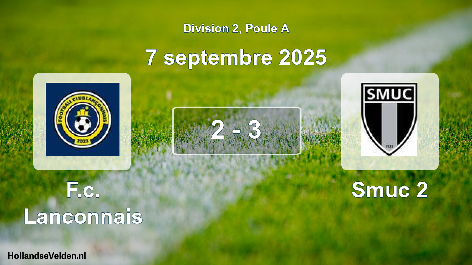 Total number of matches played: F.c. Lanconnais - Smuc 2 2 - 3 (7 September 2025)