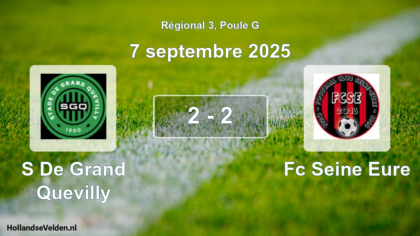 Total number of matches played: S De Grand Quevilly - Fc Seine Eure 2 - 2 (7 September 2025)
