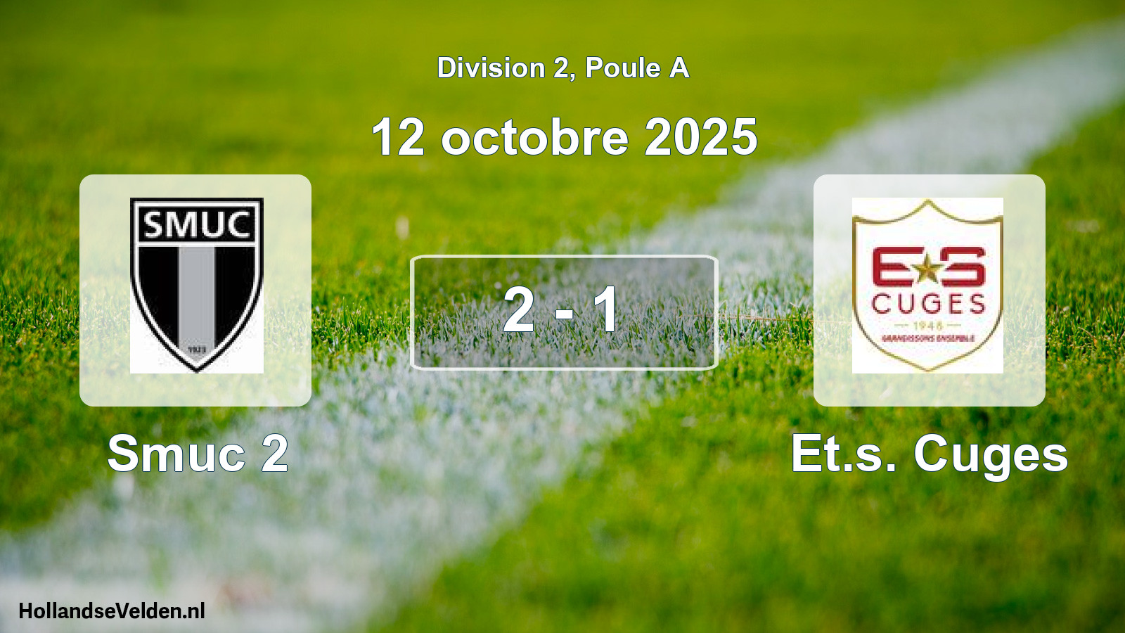 Total number of matches played: Smuc 2 - Et.s. Cuges 2 - 1 (12 October 2025)