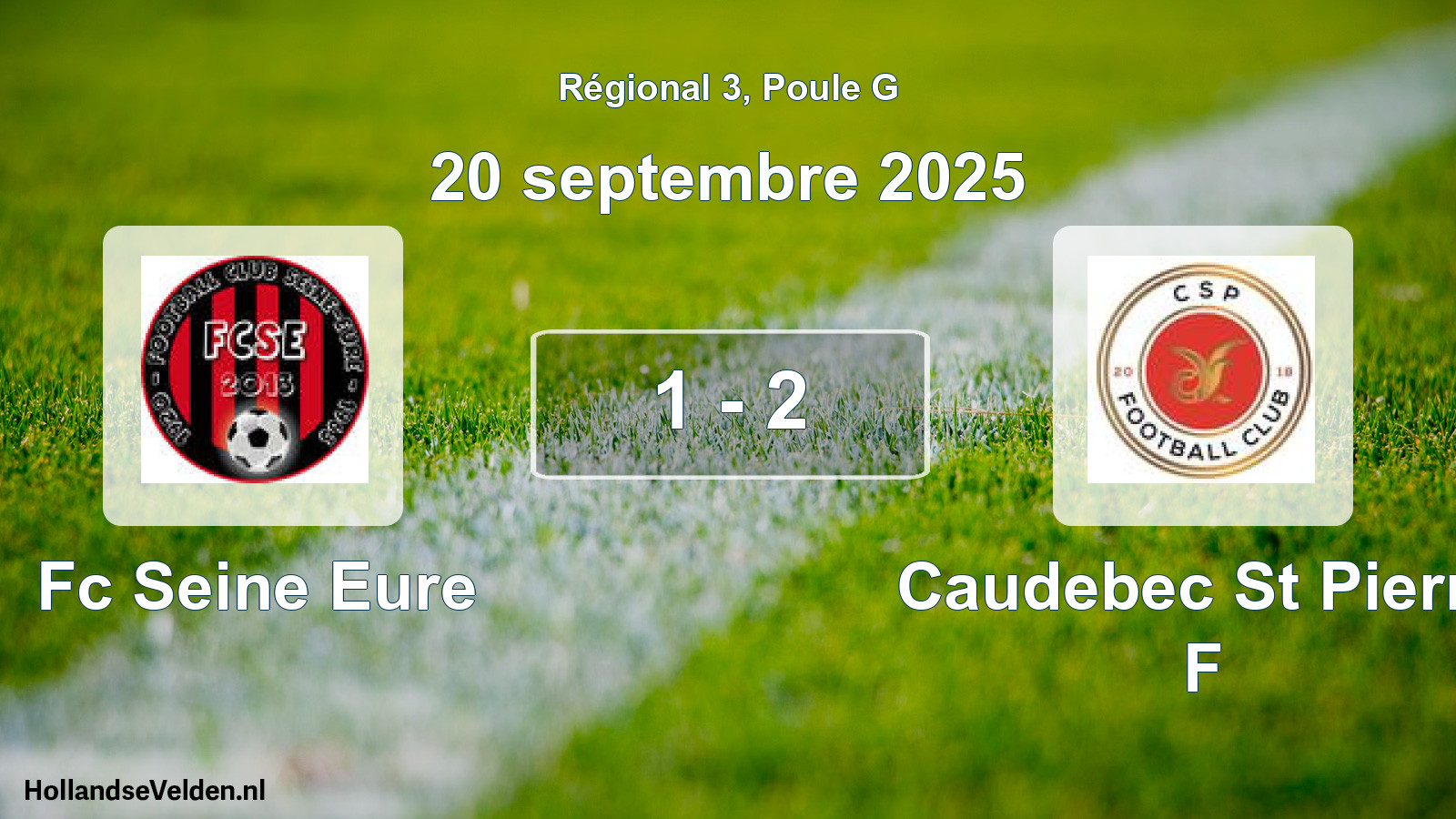 Gespeelde wedstrijd: Fc Seine Eure - Caudebec St Pierre F 1 - 2 (20 septembre 2025)