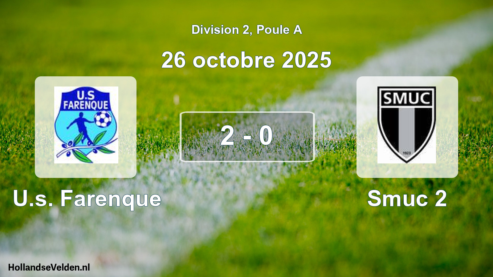 Total number of matches played: U.s. Farenque - Smuc 2 2 - 0 (26 October 2025)
