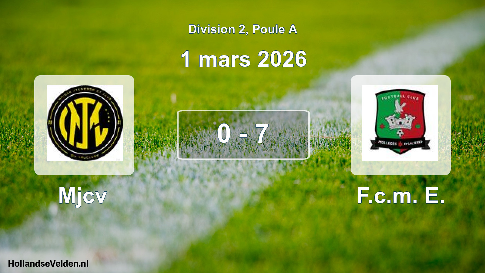 Total number of matches played: Mjcv - F.c.m. E. 0 - 7 (1 March 2026)
