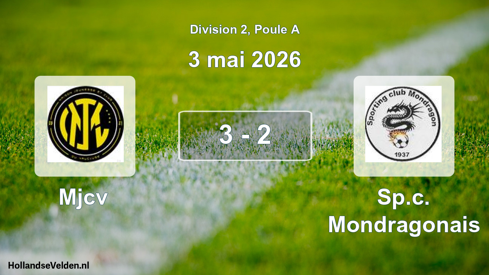 Match joué: Mjcv - Sp.c. Mondragonais 3 - 2 (3 mai 2026)