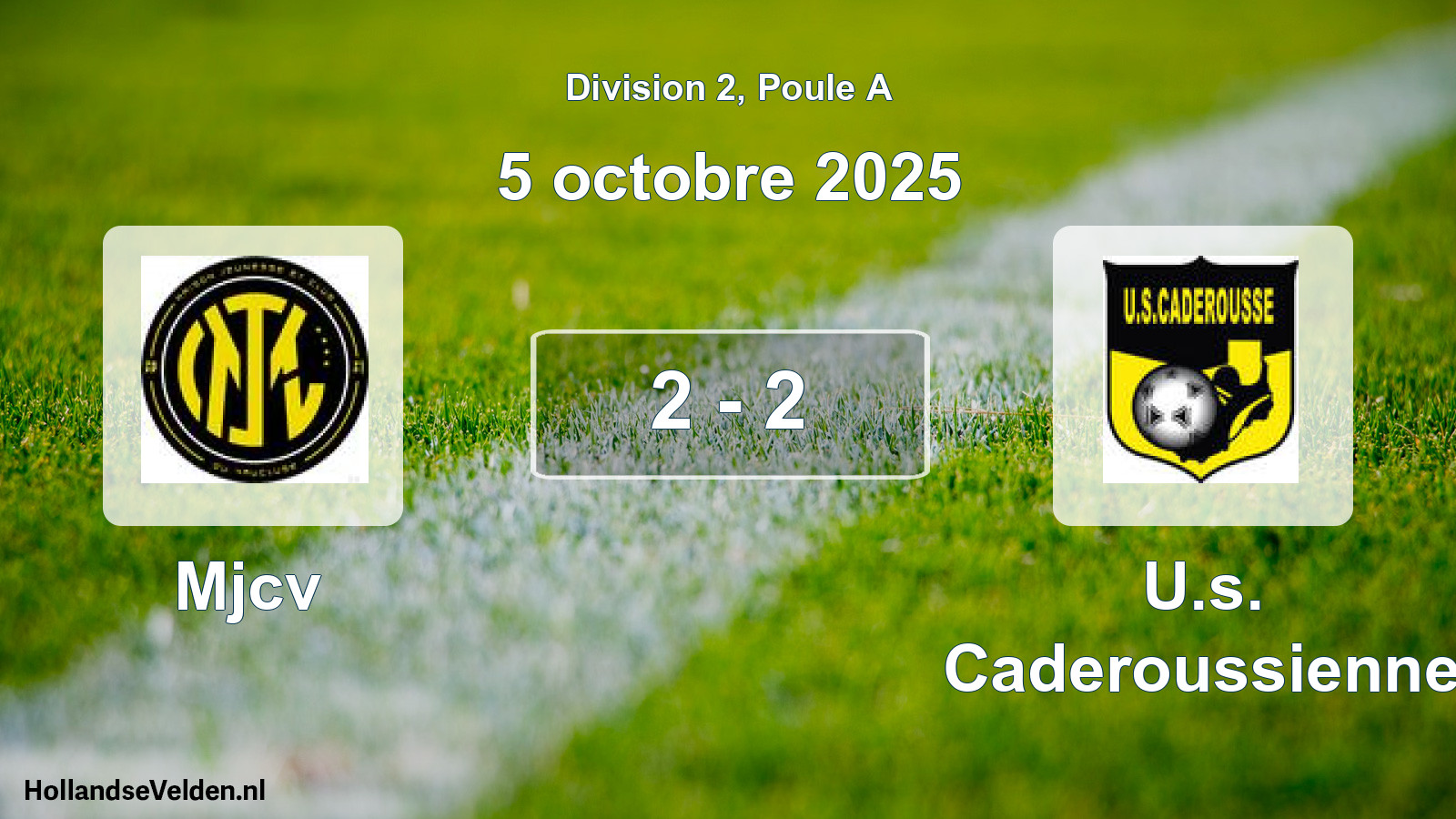 Match joué: Mjcv - U.s. Caderoussienne 2 - 2 (5 octobre 2025)