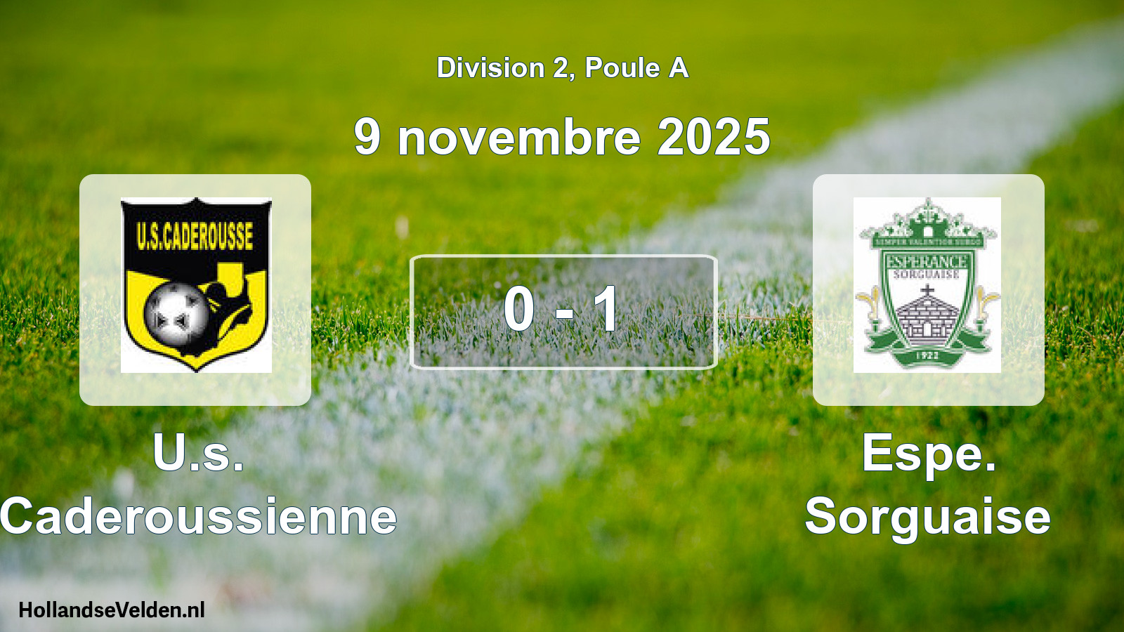 Gespeelde wedstrijd: U.s. Caderoussienne - Espe. Sorguaise 0 - 1 (9 november 2025)