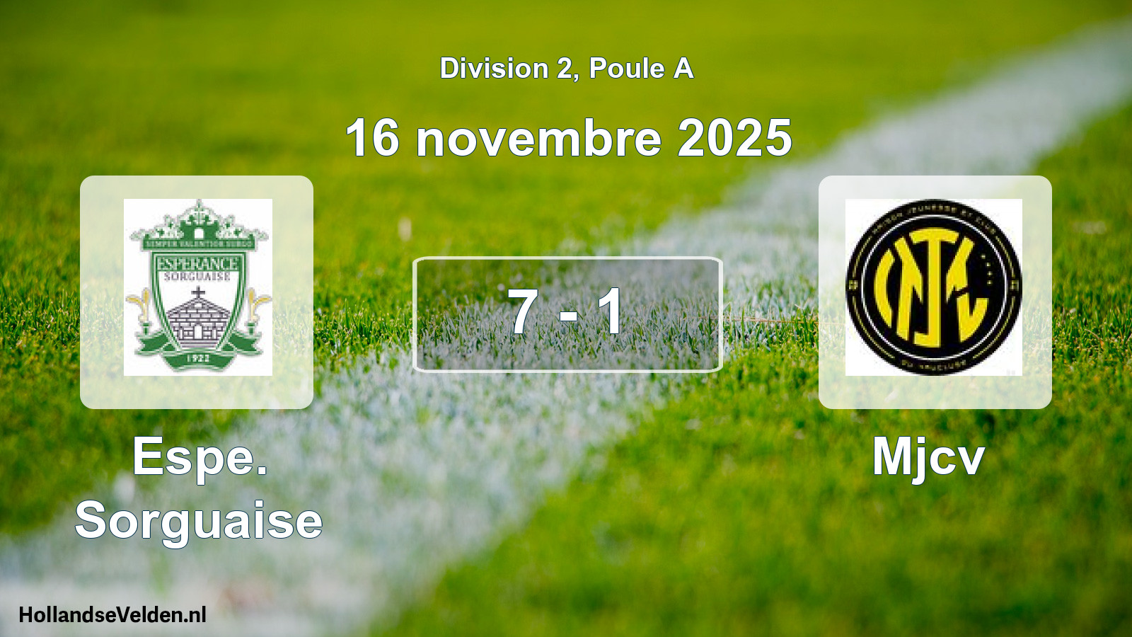 Match joué: Espe. Sorguaise - Mjcv 7 - 1 (16 novembre 2025)