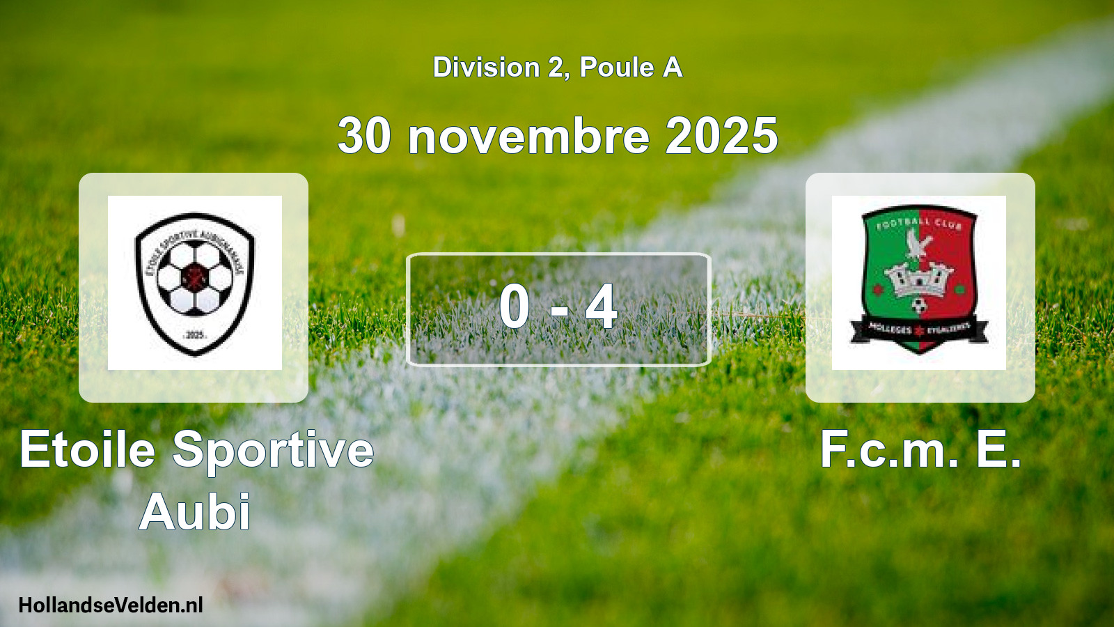 Total number of matches played: Etoile Sportive Aubi - F.c.m. E. 0 - 4 (30 November 2025)