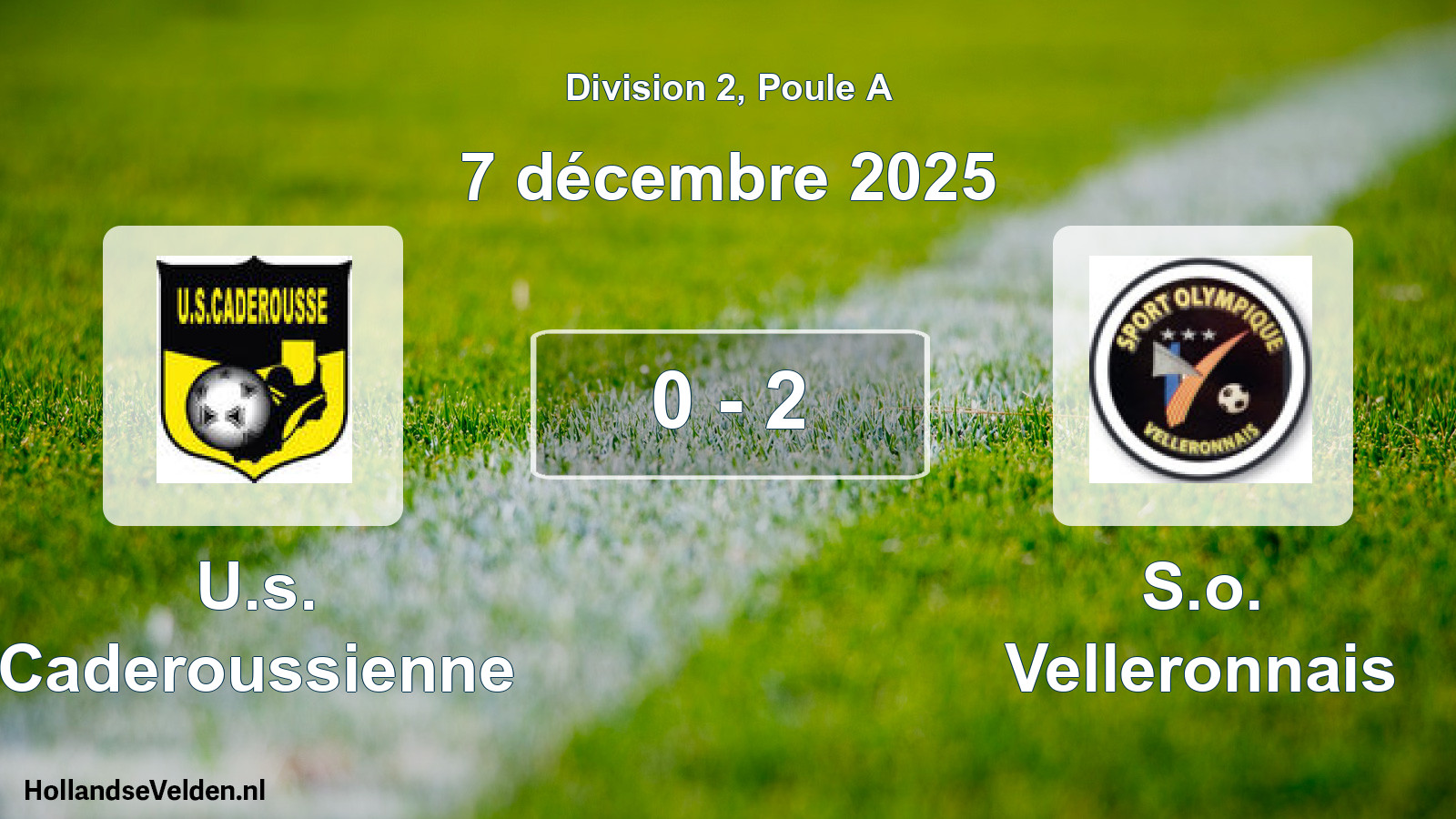 Total number of matches played: U.s. Caderoussienne - S.o. Velleronnais 0 - 2 (7 December 2025)