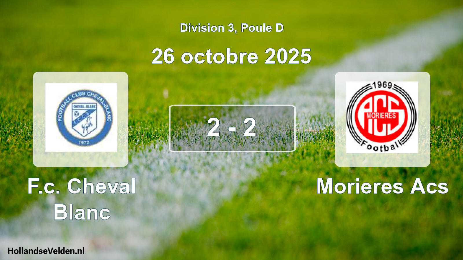 Total number of matches played: F.c. Cheval Blanc - Morieres Acs 2 - 2 (26 October 2025)