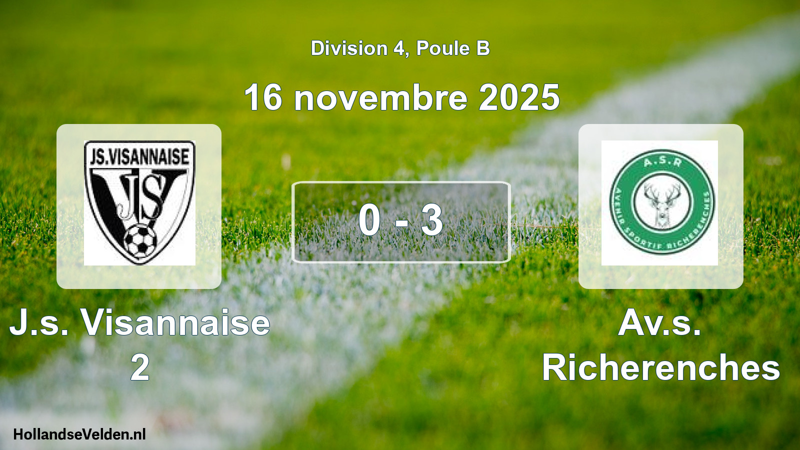 Match joué: J.s. Visannaise 2 - Av.s. Richerenches 0 - 3 (16 novembre 2025)