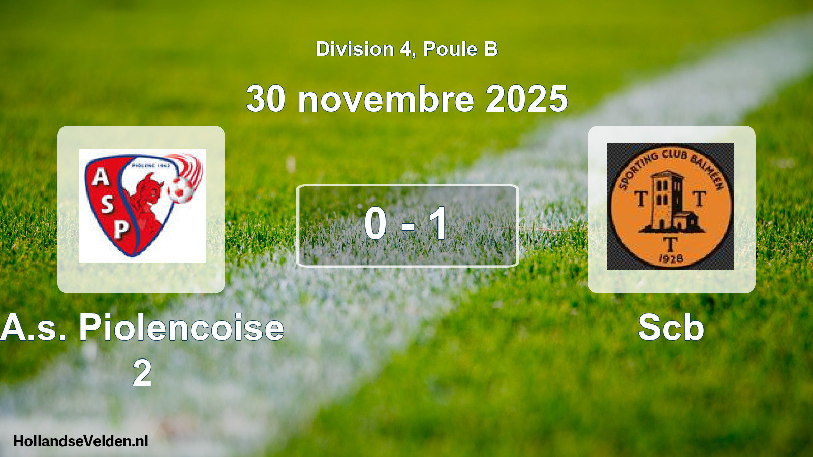Total number of matches played: A.s. Piolencoise 2 - Scb 0 - 1 (30 November 2025)
