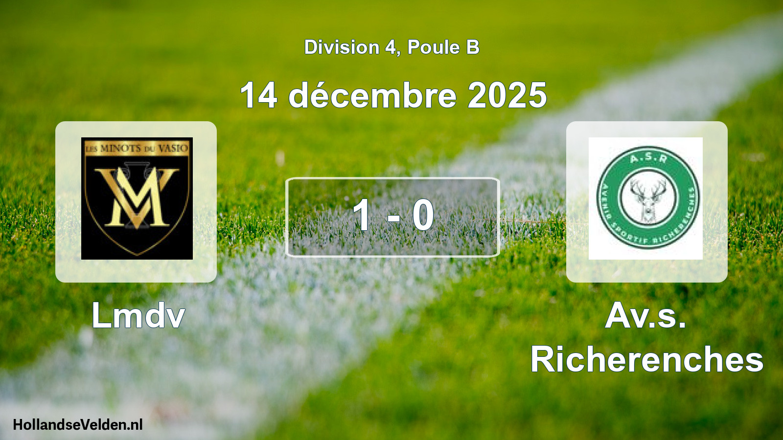 Match joué: Lmdv - Av.s. Richerenches 1 - 0 (14 décembre 2025)