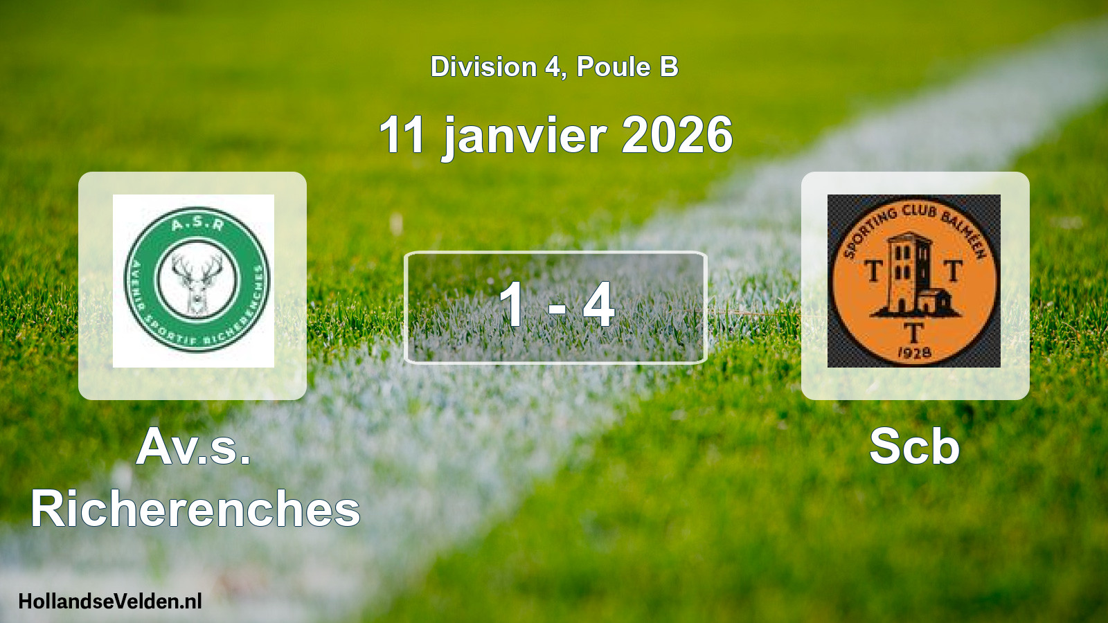 Match joué: Av.s. Richerenches - Scb 1 - 4 (11 janvier 2026)