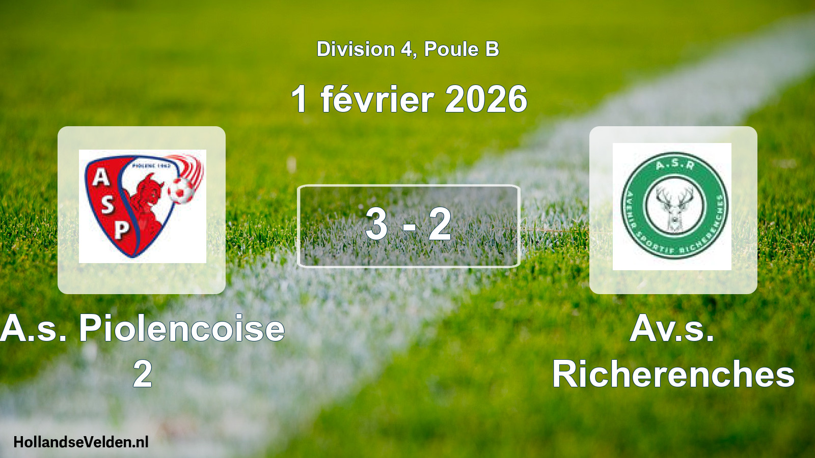 Total number of matches played: A.s. Piolencoise 2 - Av.s. Richerenches 3 - 2 (1 February 2026)
