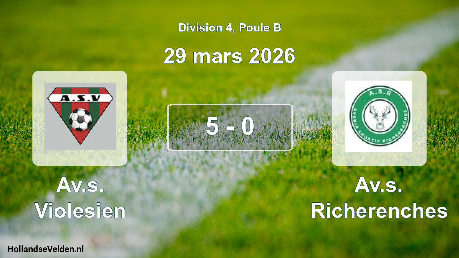 Total number of matches played: Av.s. Violesien - Av.s. Richerenches 5 - 0 (29 March 2026)