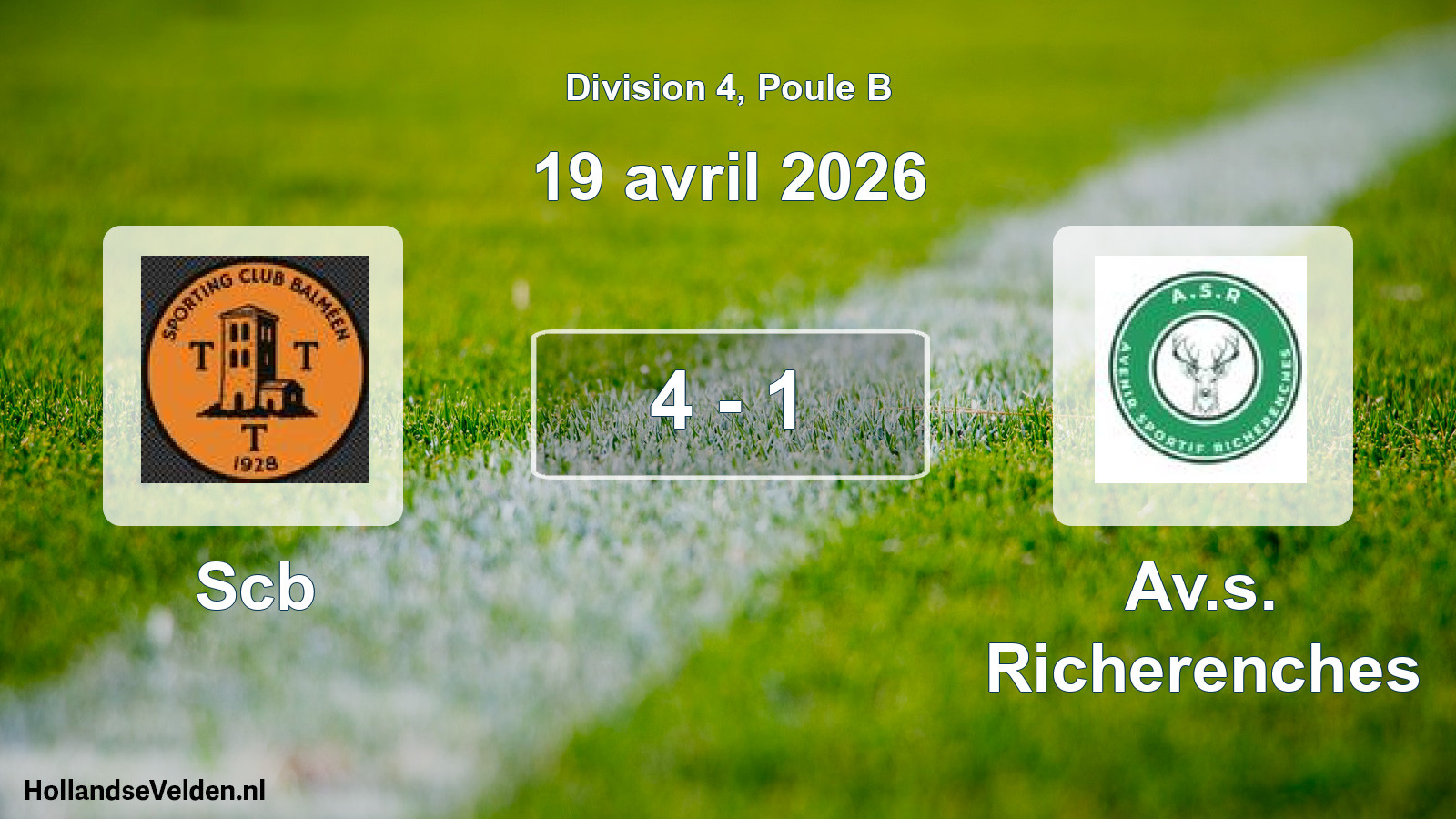 Total number of matches played: Scb - Av.s. Richerenches 4 - 1 (19 April 2026)