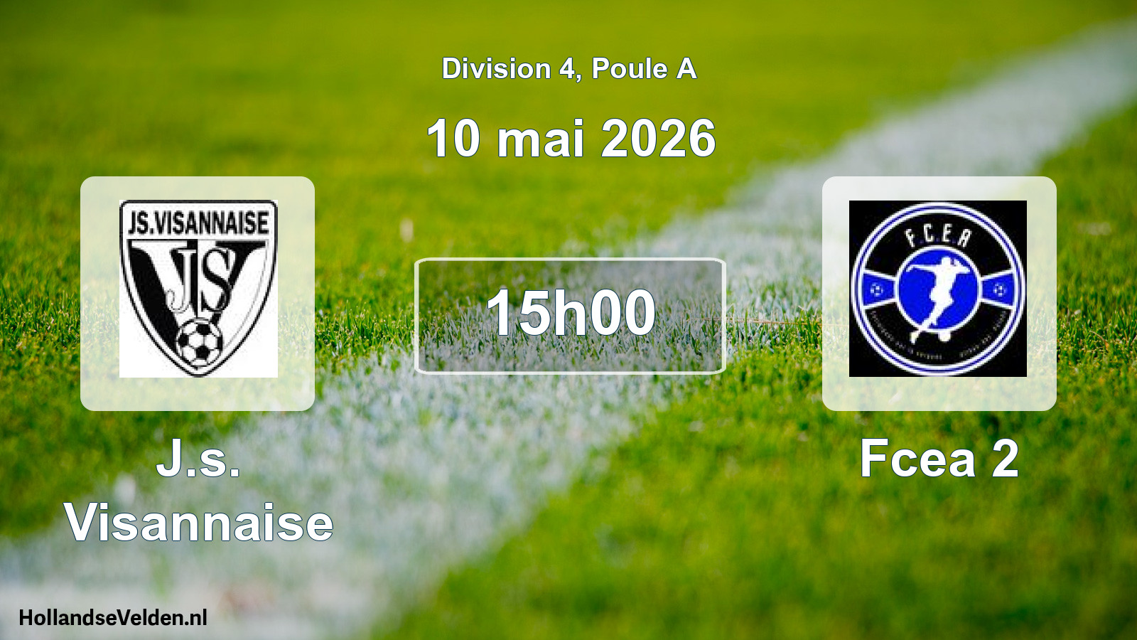 Match programmé: J.s. Visannaise - Fcea 2 (10 mai 2026)
