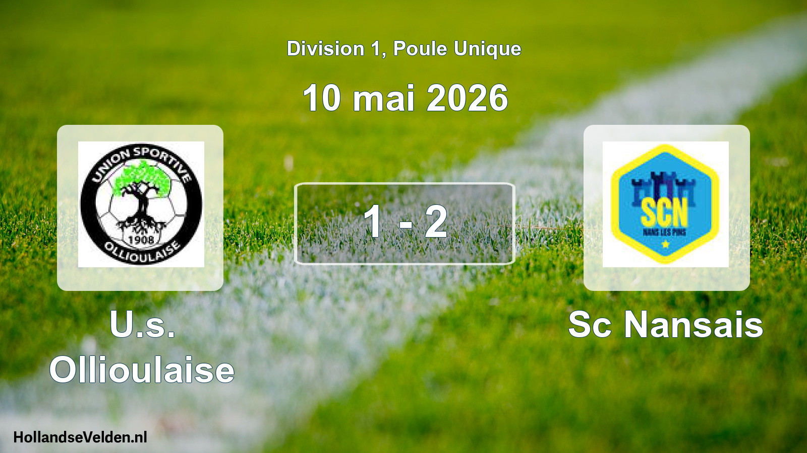 Total number of matches played: U.s. Ollioulaise - Sc Nansais 1 - 2 (10 May 2026)