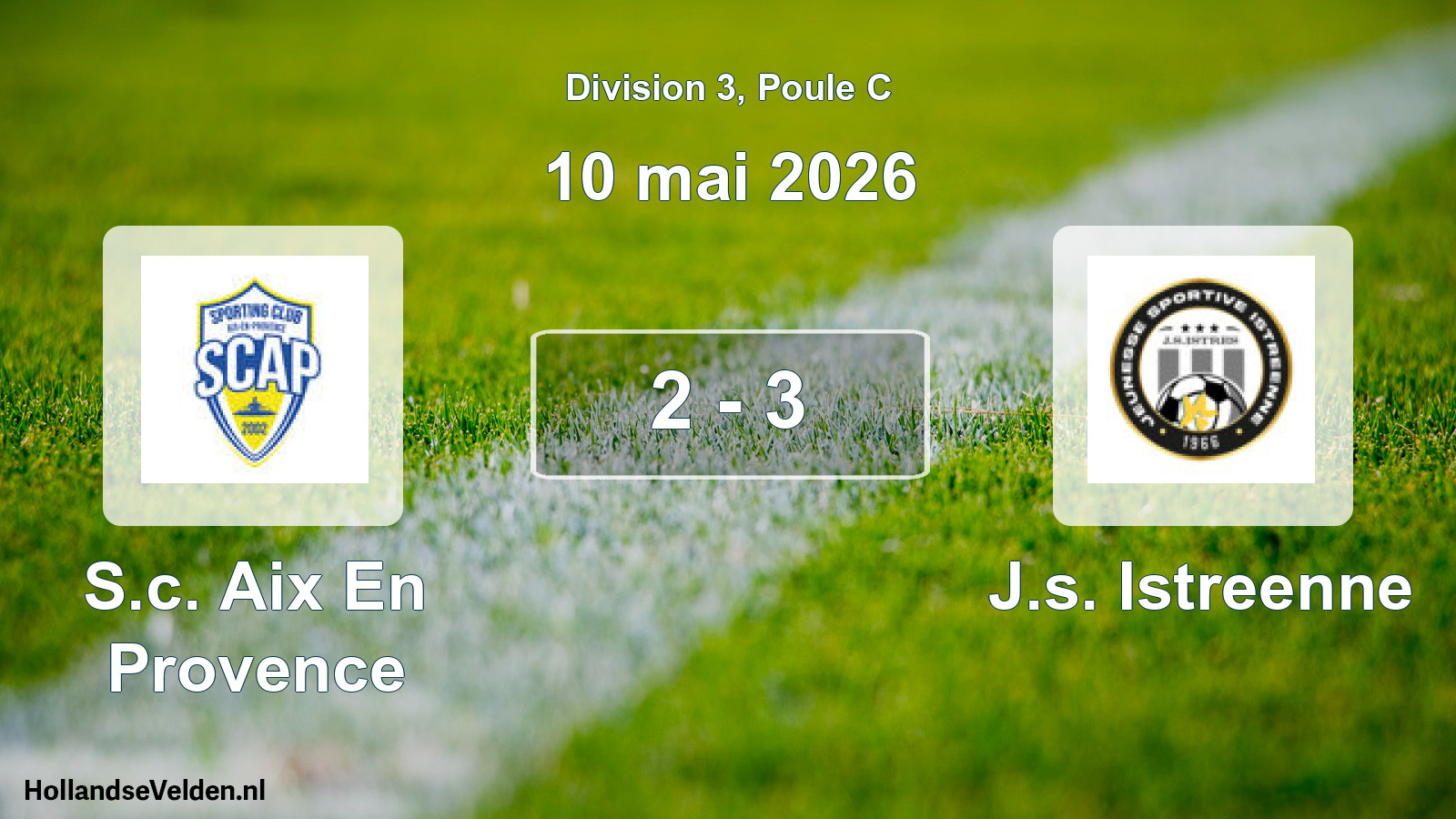 Total number of matches played: S.c. Aix En Provence - J.s. Istreenne 2 - 3 (10 May 2026)