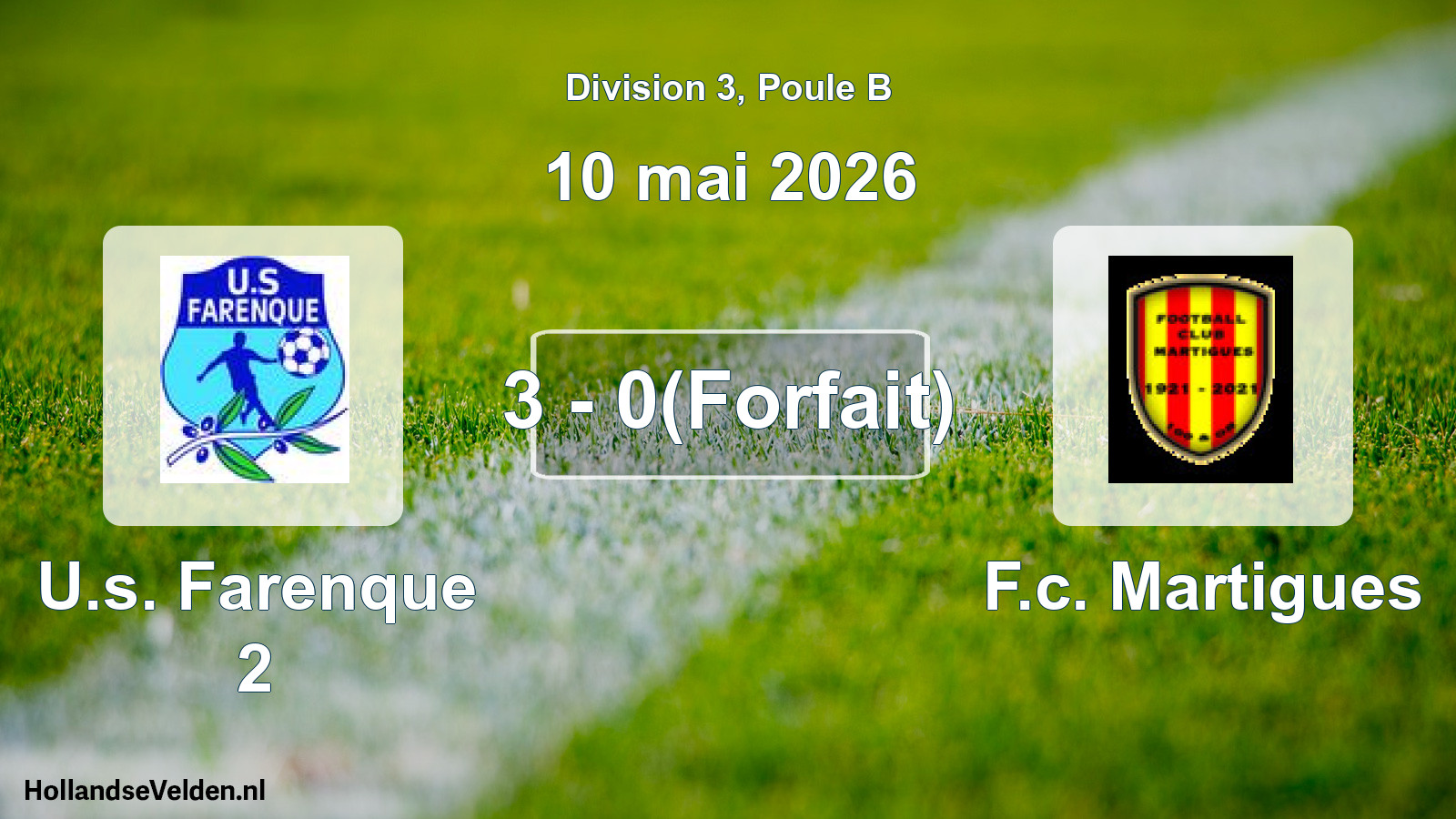 Total number of matches played: U.s. Farenque 2 - F.c. Martigues 3 - 0(Forfait) (10 May 2026)