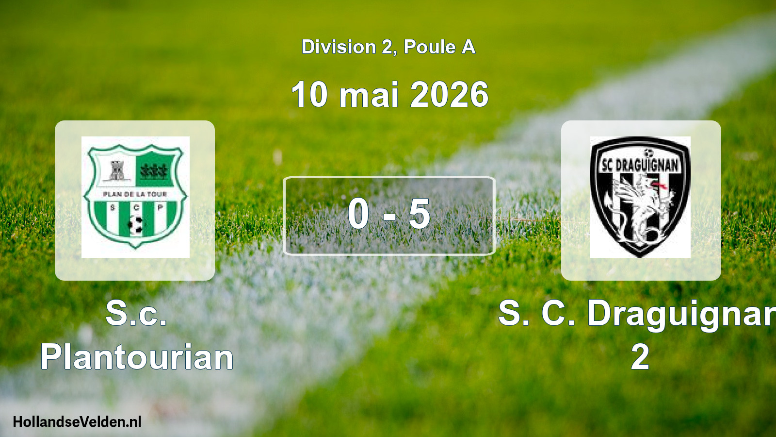 Match joué: S.c. Plantourian - S. C. Draguignan 2 0 - 5 (10 mai 2026)
