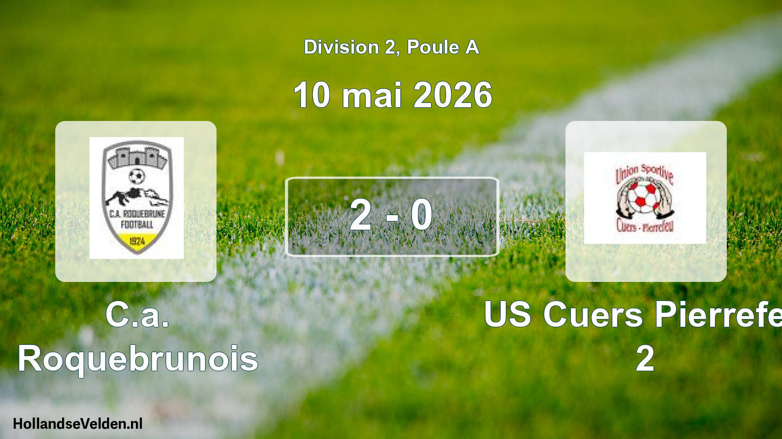 Total number of matches played: C.a. Roquebrunois - US Cuers Pierrefeu 2 2 - 0 (10 May 2026)