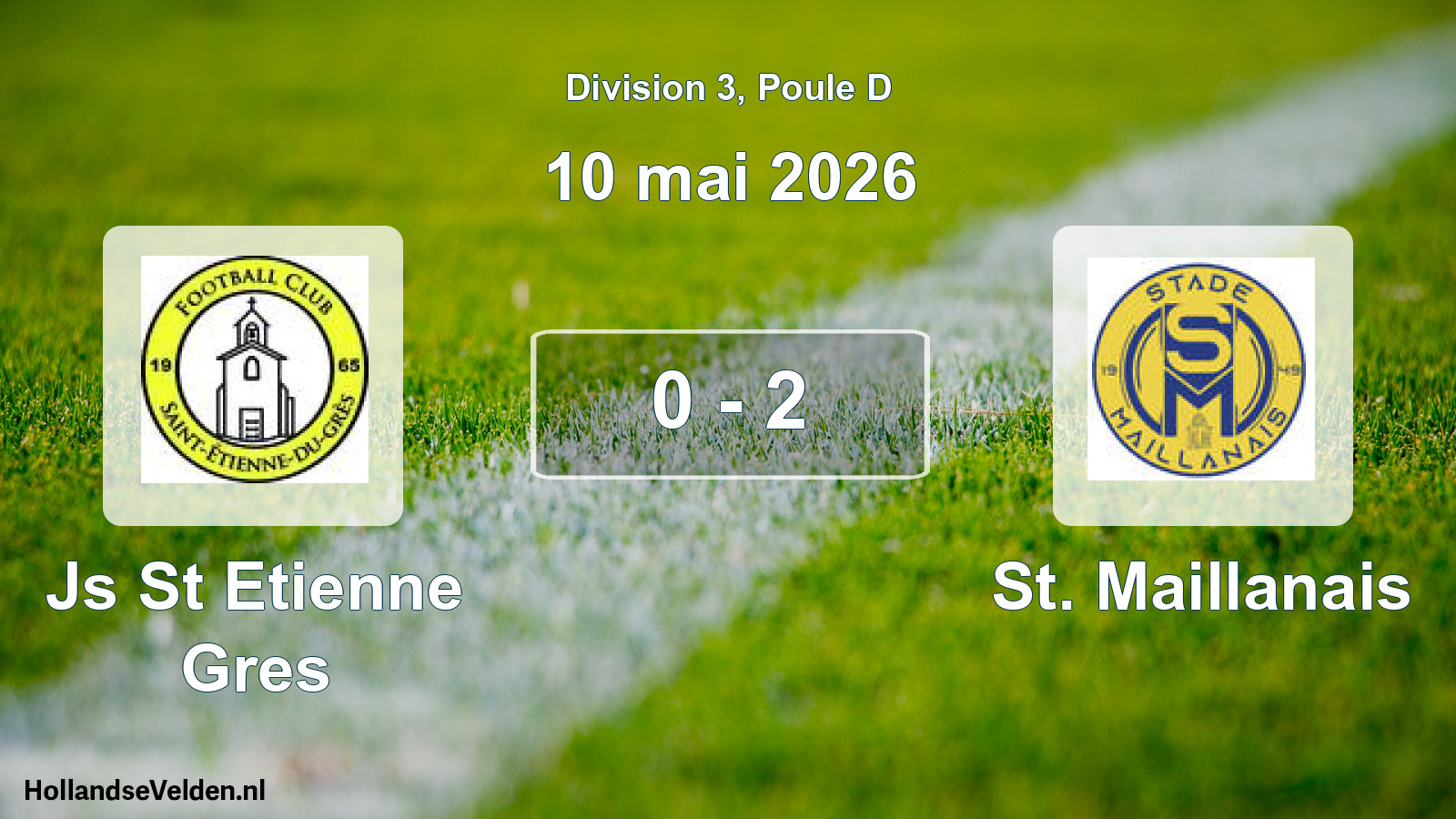 Match joué: Js St Etienne Gres - St. Maillanais 0 - 2 (10 mai 2026)