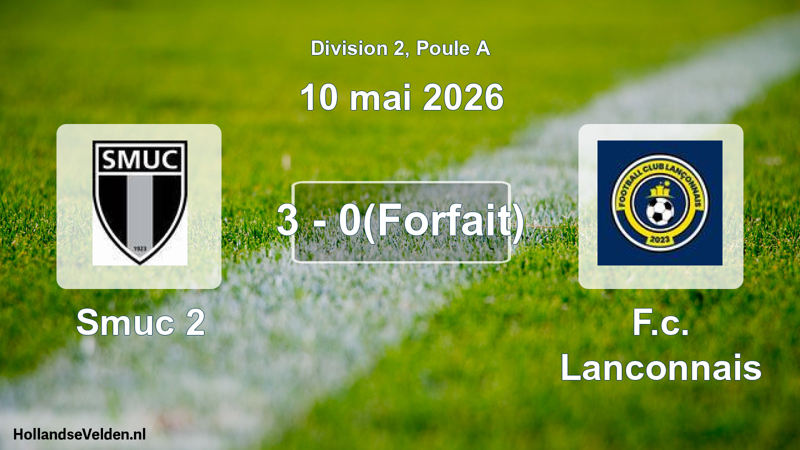 Total number of matches played: Smuc 2 - F.c. Lanconnais 3 - 0(Forfait) (10 May 2026)