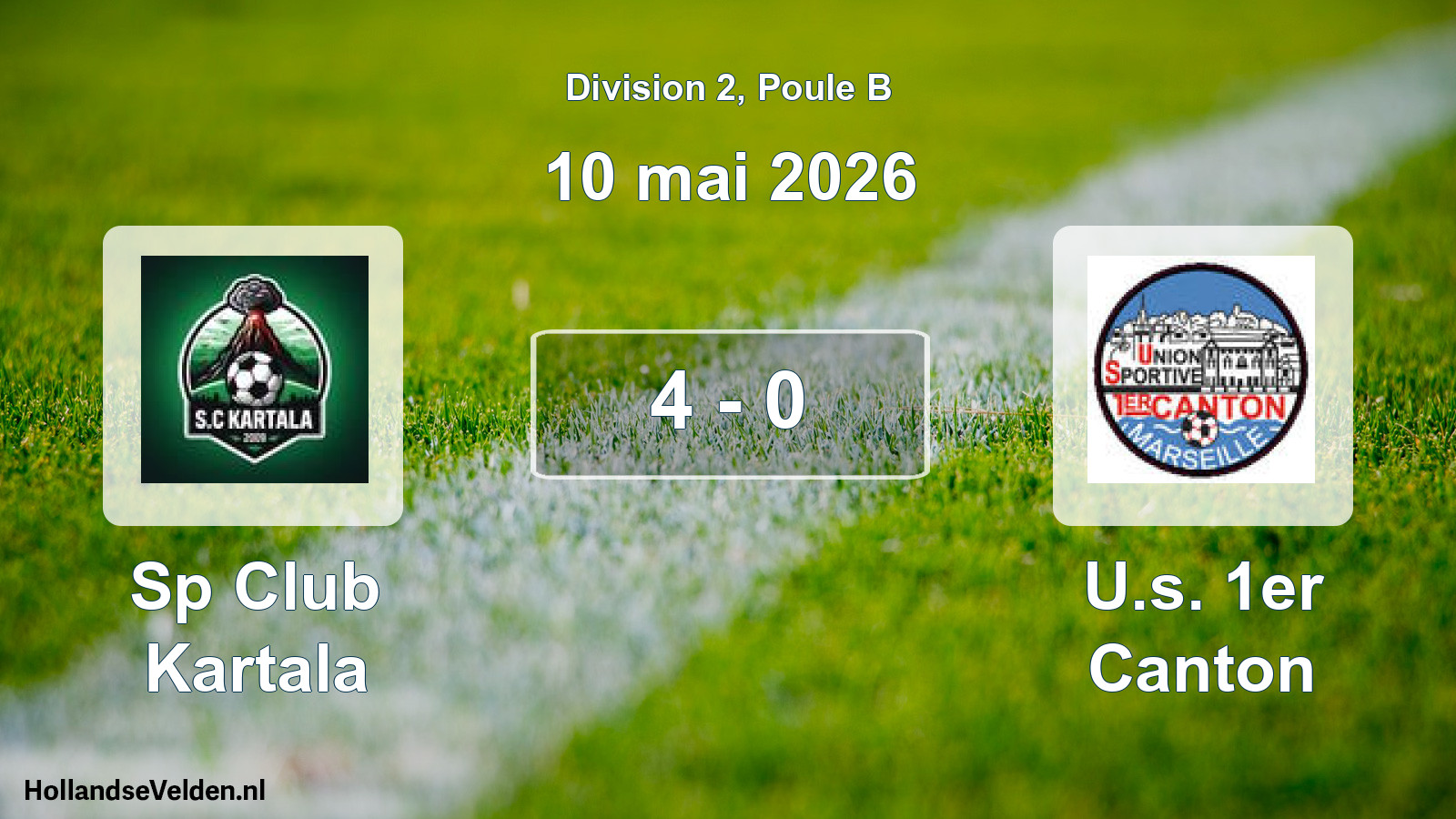 Total number of matches played: Sp Club Kartala - U.s. 1er Canton 4 - 0 (10 May 2026)
