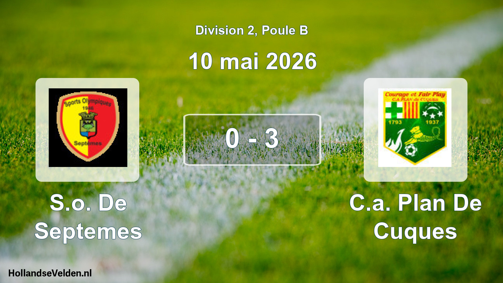 Total number of matches played: S.o. De Septemes - C.a. Plan De Cuques 0 - 3 (10 May 2026)